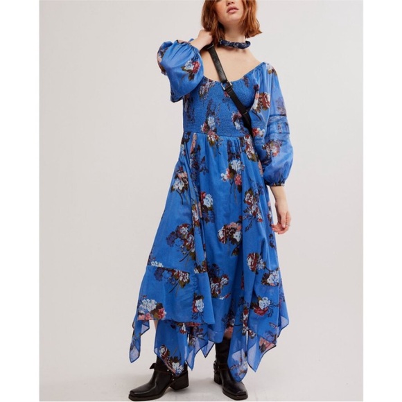 Free People Blue Floral Maxi Dress - Picture 7 of 9